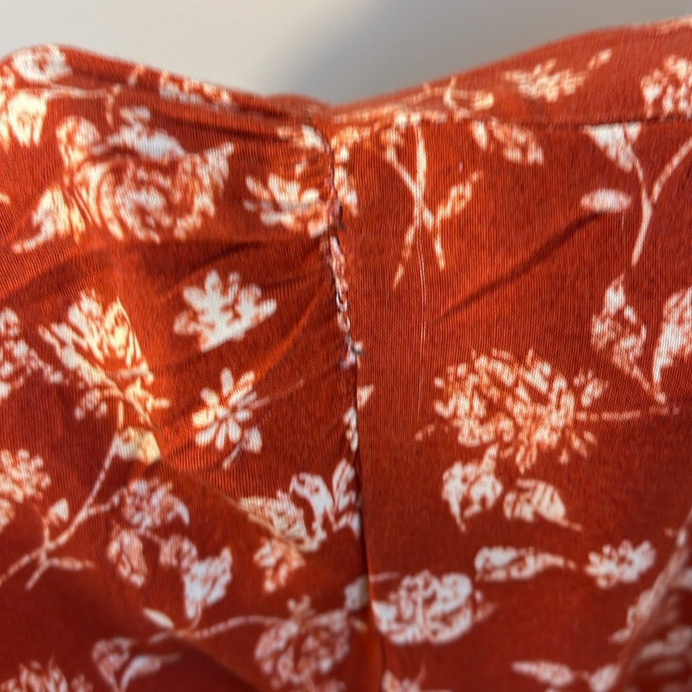 Medium Floral Wrap Dress in burnt orange by Mossimo - Picture 5 of 9